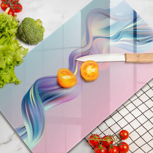 Tagliere in vetro Astrazione pastello