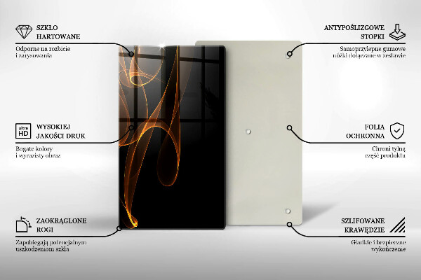 Tagliere in vetro Linee astratte