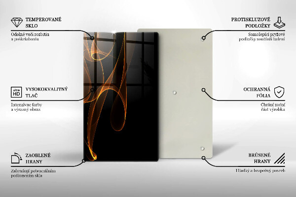 Tagliere in vetro Linee astratte