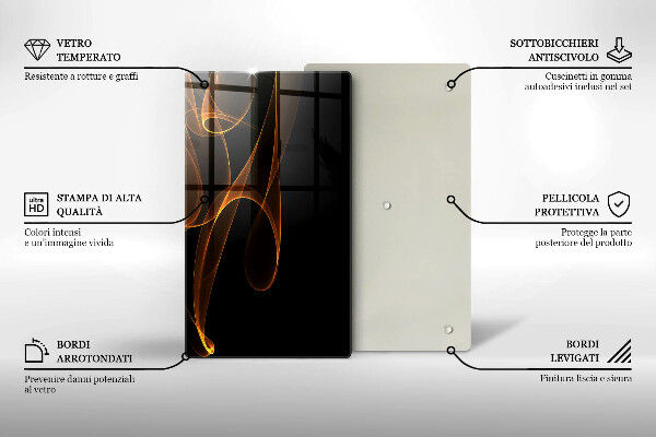 Tagliere in vetro Linee astratte