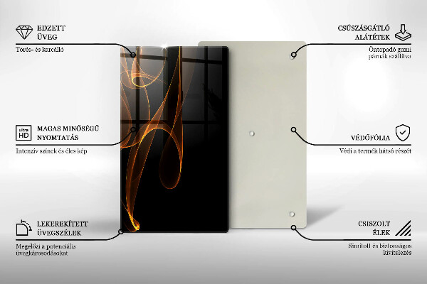 Tagliere in vetro Linee astratte