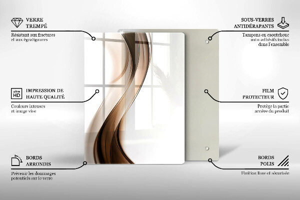 Tagliere in vetro Linee astratte