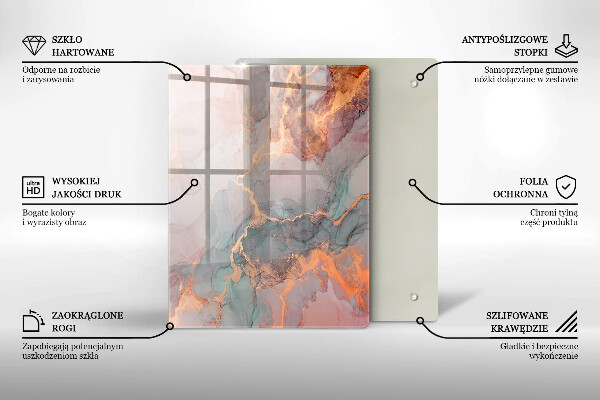 Tagliere in vetro Pietra decorativa