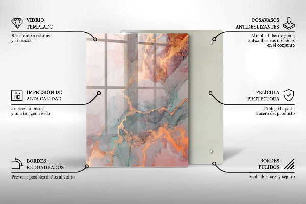 Tagliere in vetro Pietra decorativa