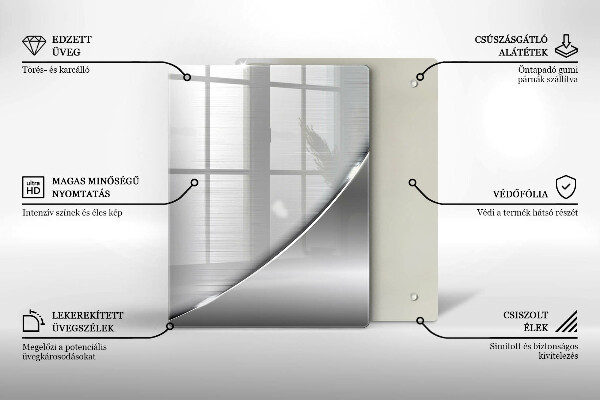 Tagliere in vetro Triangoli e acqua
