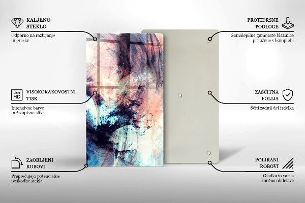 Tagliere in vetro Astrazione dipinta