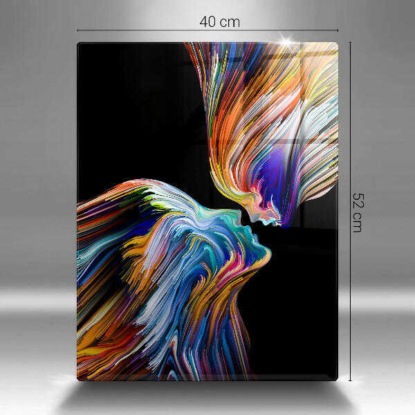 Tagliere in vetro Astrazione del bacio