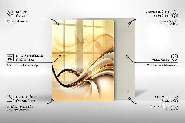 Tagliere in vetro Astrazione del bacio