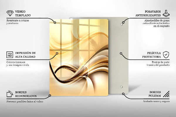 Tagliere in vetro Astrazione del bacio