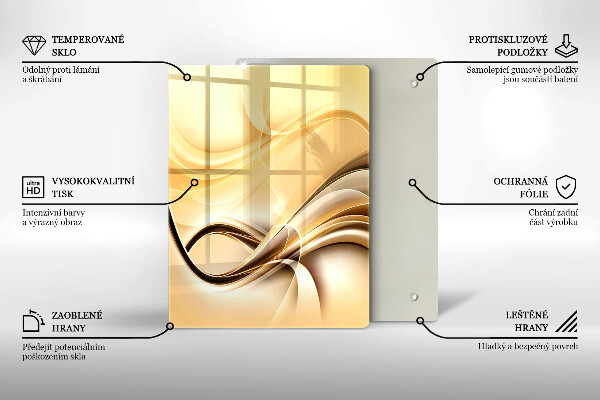 Tagliere in vetro Astrazione del bacio