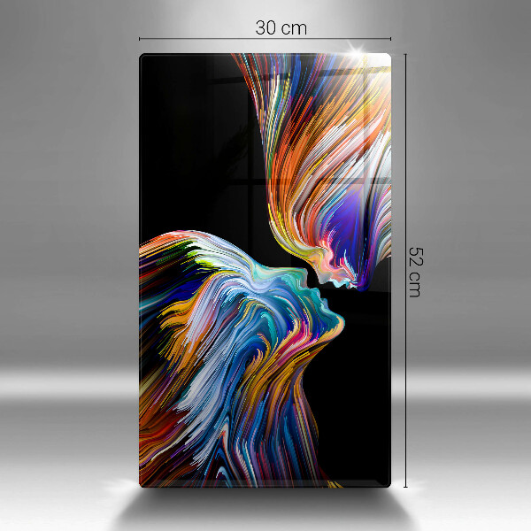 Tagliere in vetro Astrazione del bacio