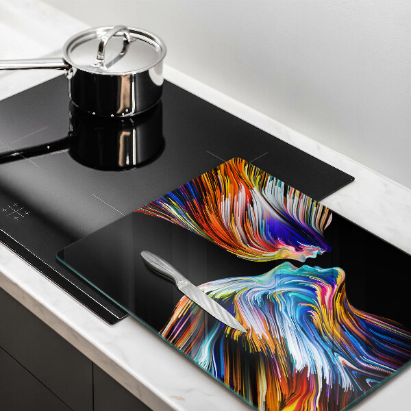 Tagliere in vetro Astrazione del bacio