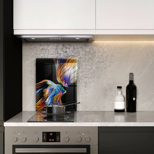 Tagliere in vetro Astrazione del bacio