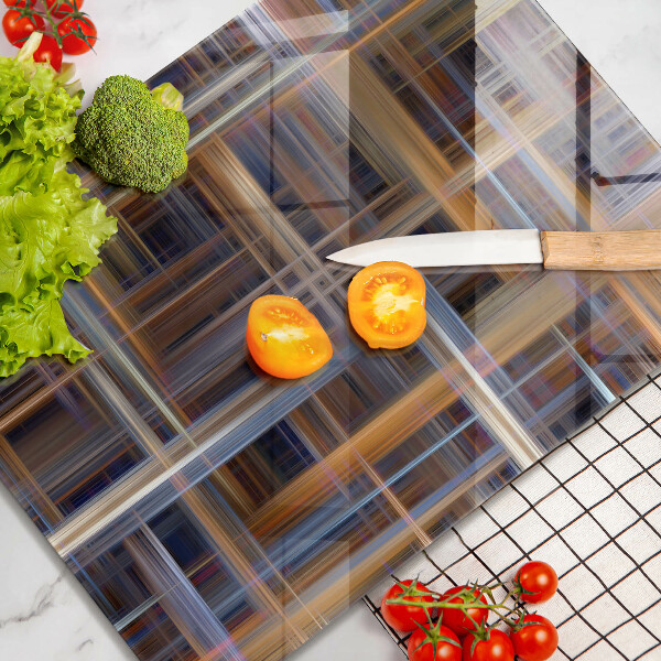 Tagliere in vetro Linee di pittura astratte