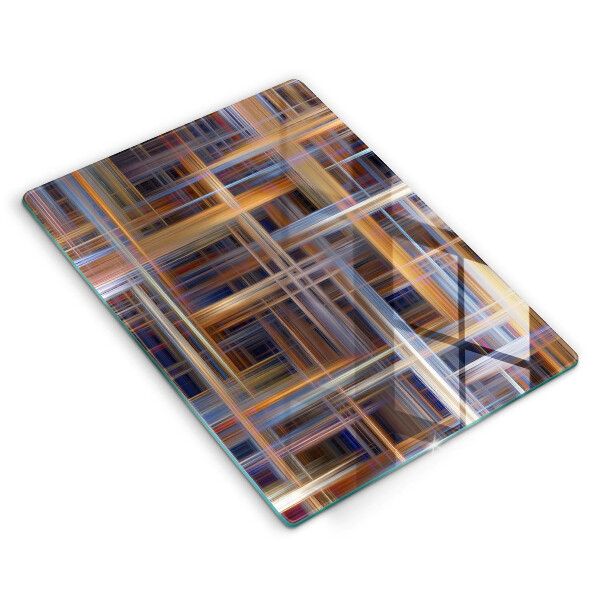 Tagliere in vetro Linee di pittura astratte