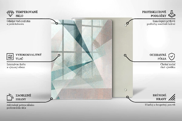 Tagliere in vetro Linee di pittura astratte