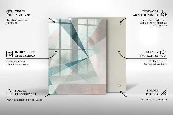 Tagliere in vetro Linee di pittura astratte