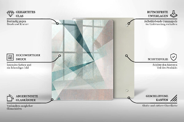Tagliere in vetro Linee di pittura astratte