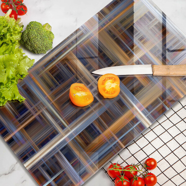 Tagliere in vetro Linee di pittura astratte