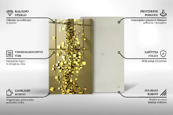 Tagliere in vetro Geometria astratta 3D