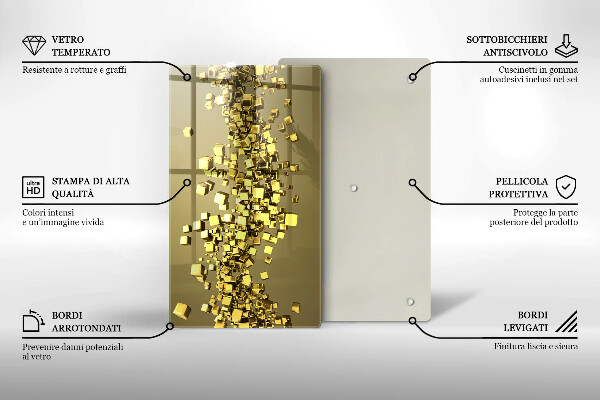 Tagliere in vetro Geometria astratta 3D