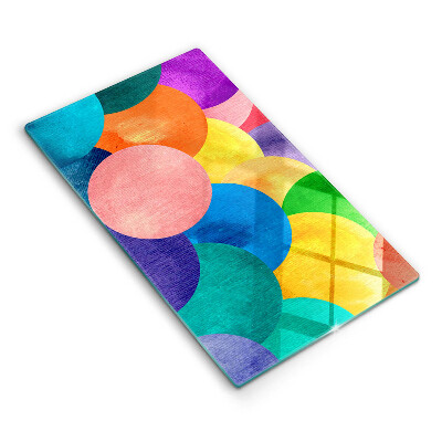 Tagliere in vetro Cerchi colorati