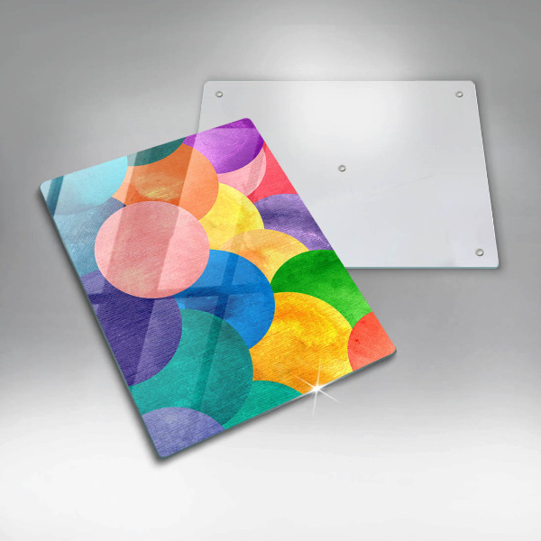 Tagliere in vetro Cerchi colorati