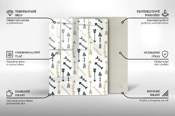 Tagliere in vetro Cerchi colorati