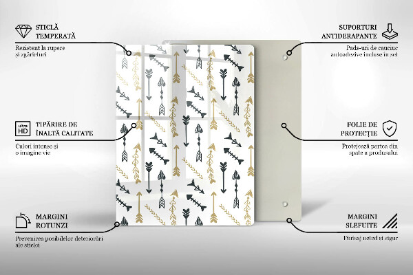Tagliere in vetro Cerchi colorati