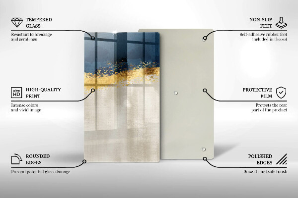 Tagliere in vetro Astrazione dell'oro