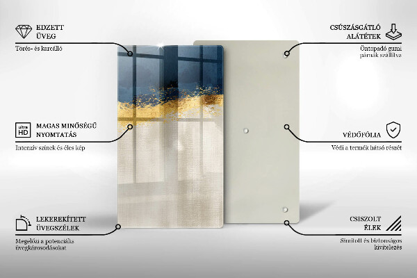 Tagliere in vetro Astrazione dell'oro