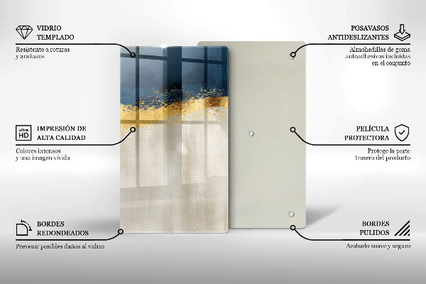 Tagliere in vetro Astrazione dell'oro