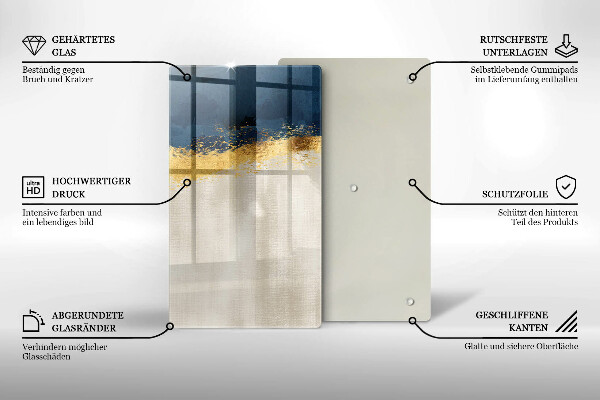 Tagliere in vetro Astrazione dell'oro