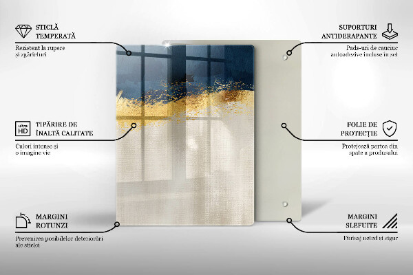 Tagliere in vetro Astrazione dell'oro