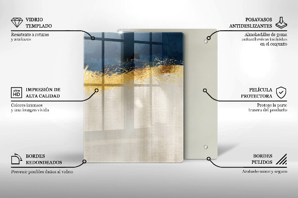 Tagliere in vetro Astrazione dell'oro