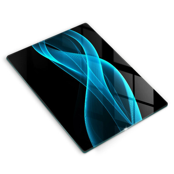 Tagliere in vetro Astrazione blu