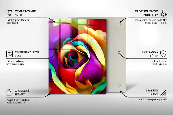 Tagliere in vetro Astrazione blu