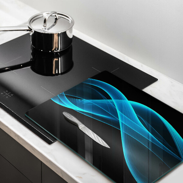 Tagliere in vetro Astrazione blu