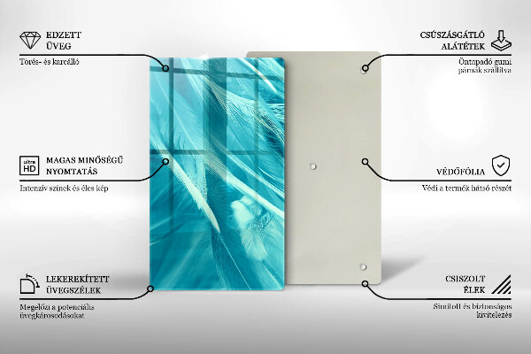 Tagliere in vetro Piume delicate