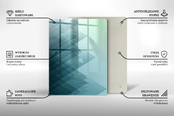 Tagliere in vetro Piume delicate