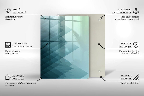 Tagliere in vetro Piume delicate