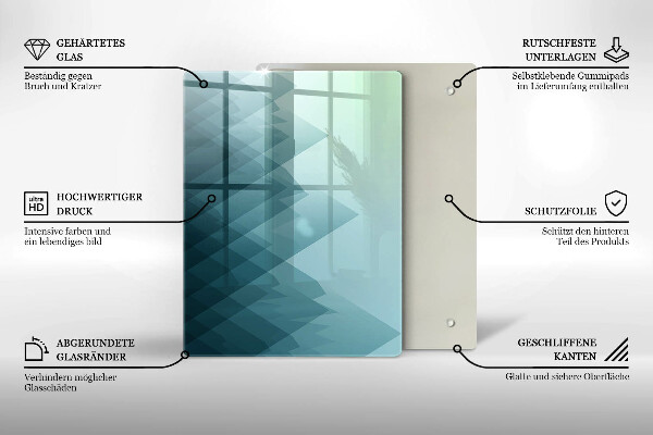 Tagliere in vetro Piume delicate