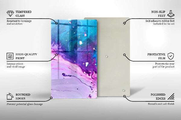 Tagliere in vetro Inchiostri di astrazione