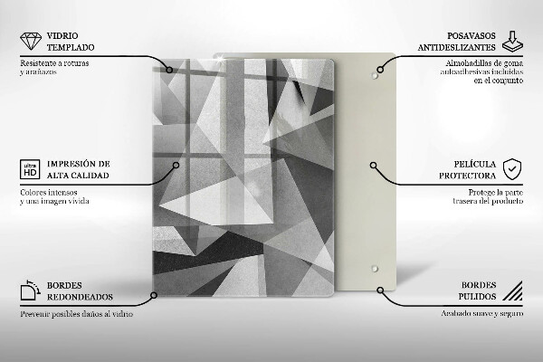Tagliere in vetro Inchiostri di astrazione