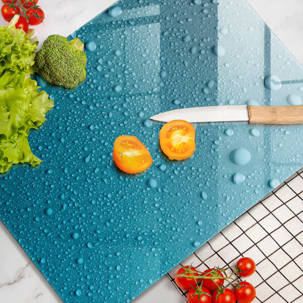 Tagliere in vetro Gocce d'acqua