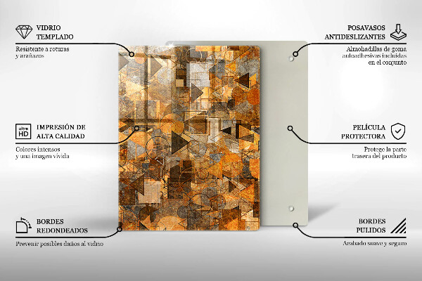 Tagliere in vetro Gocce d'acqua