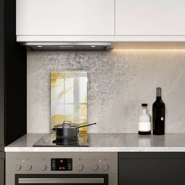 Tagliere in vetro Astrazione dorata