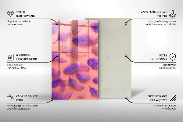 Tagliere in vetro Piume soffici