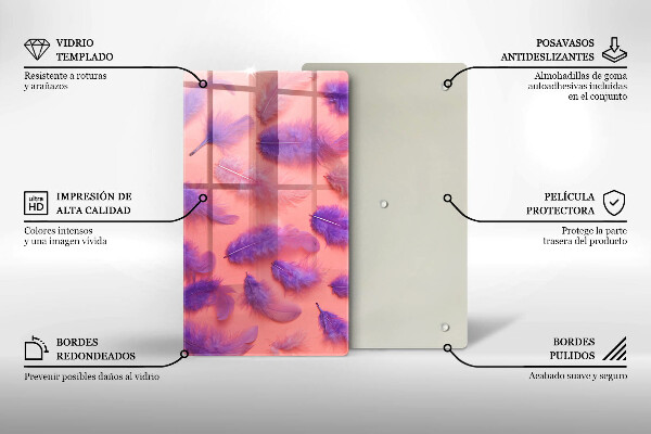 Tagliere in vetro Piume soffici