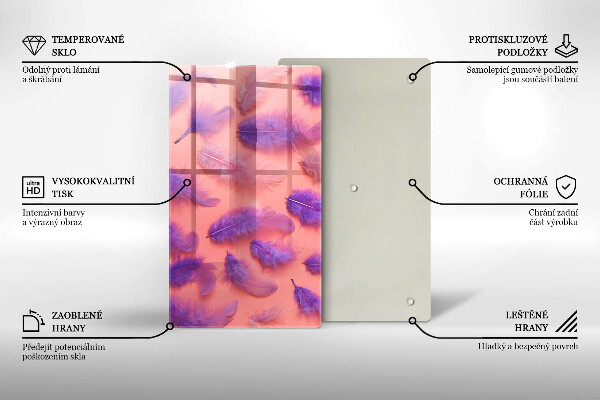 Tagliere in vetro Piume soffici
